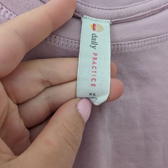 NWOT Daily Practice by Anthropologie Fitted Scoop-Neck Top Pink Mauve Size XS - Picture 3 of 5